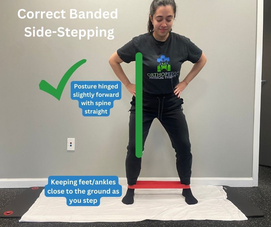 Common Exercises Correct Banded Side Stepping